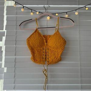 Yellow crop cami